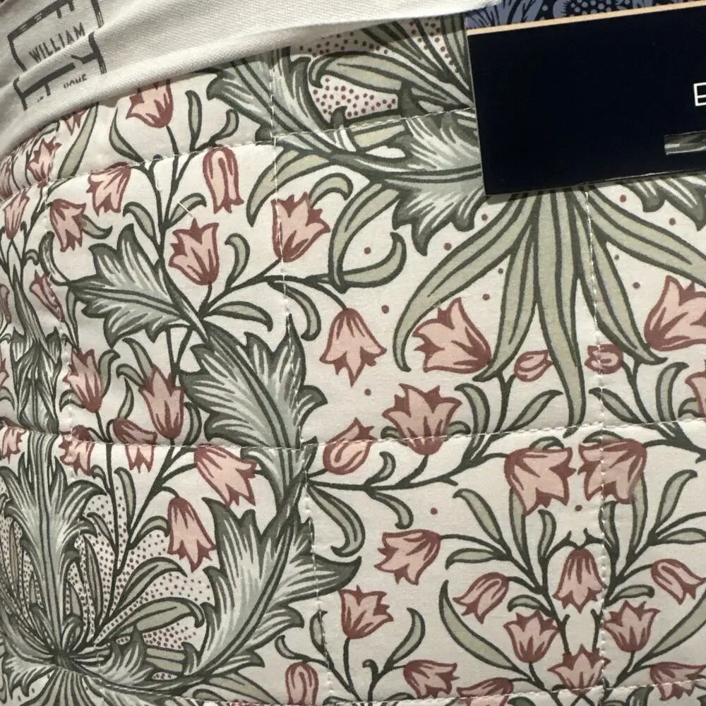 WILLIAM MORRIS Harebell- Plaster Sage EURO PILLOWS Shams Set Pair Of 2 European